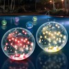 numiko Solar Floating Pool Lights, 14" Inflatable RGB LED Pool