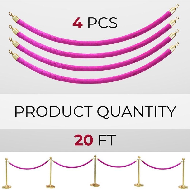 4 PСS Station Set for Parties - Pink Rope Stations