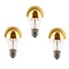A60 Half Chrome Light Bulb 3 Pack,6 Watts(60W Equivalent)E27 Base