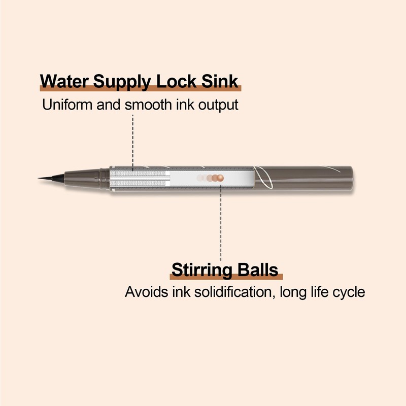 Erinde White Liquid Eyeliner - High Precision, Liquid White Ink