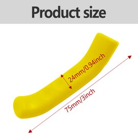 Runseaway 2 Pairs Bicycle Brake Lever Grip Protector Cover, Non-Slip Brake Lever Grip, Silicone Sleeve Universal Brake Protection Handle Cover for Bicycle, Cycling, Road/Mountain Bikes, Yellow