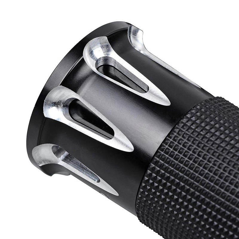 Astra Depot Motorcycle 1" Handlebar Hand Grips & Chrome Switch