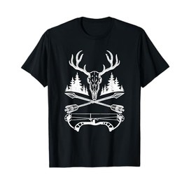 Deer Skull Compound Bow Elk Hunting Archery Hunter Archer T-Shirt