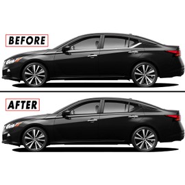 Chrome Delete Blackout Vinyl Overlay for 2019-2022 Nissan Altima Window Trim (Gloss Black)