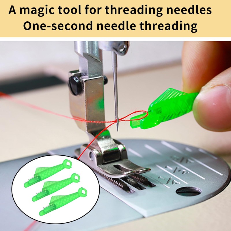 ASIRYVA 10 Pcs Sewing Needle Threader, Quick Sewing Machine Loop