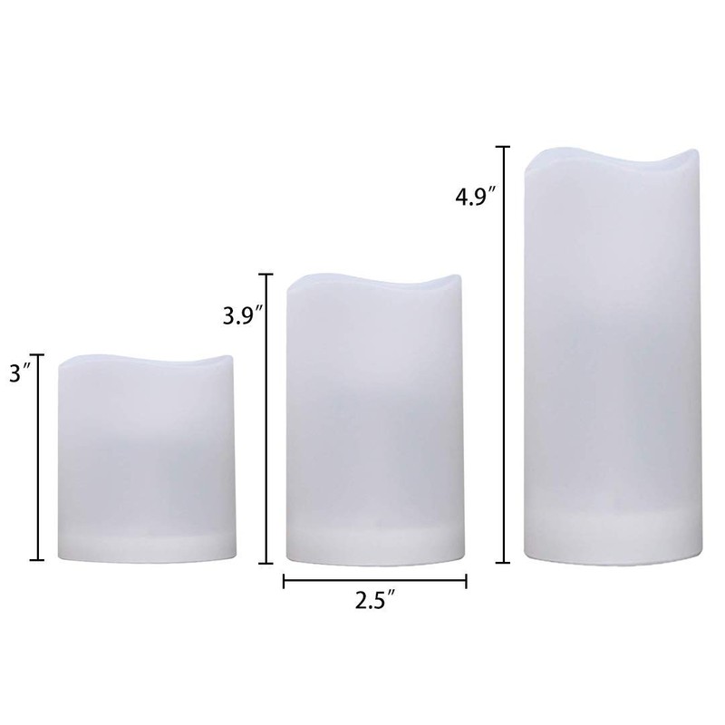 yucanucax Remote Control Rechargeable Flameless LED Candle Light, Outdoor/Indoor Color