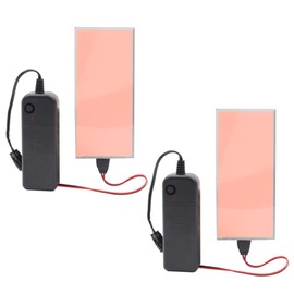 Electroluminescent (EL) Panel Light, DIY EL Backlight Cuttable Paper Lamp for Holiday Decoration/Cosplay/Warning,White 2PCS (12cmx5cm)