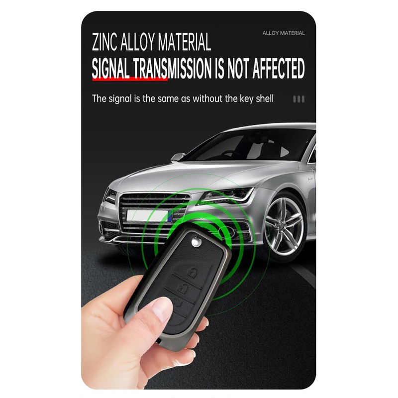 TECART flip Key Fob Cover Metal Key Case Key Shell