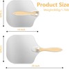 Luvan Aluminum Metal Pizza Peel with Foldable Wooden Handle,12x14 Inch