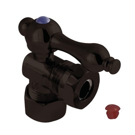 Kingston Brass CC54305 5/8" OD Comp X 1/2" or 7/16" Slip Joint Angle Stop Valve, Oil Rubbed Bronze