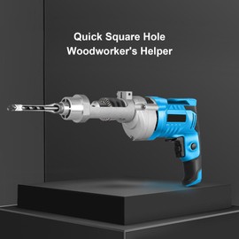 Square Hole Drill Bit Adapter, Aluminium Alloy Drill Press Drill Bit Adapter with Mortising Machines, Bench Drill Press, Easy To Install, Efficient And Accurate