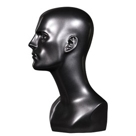 JINGFA Male Mannequin Head PVC, Long-Lasting, Smooth Surface, Safe for Glasses & Sunglasses, Ideal for Salon Display, Home Decor, Parties Malls PM02T