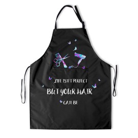 Hair Stylist Apron for Women - Hairdresser Aprons for Barbershop Beautician Salon Hair Stylist Gift Adjustable Barber Apron with Pockets Cosmetology Gifts for Hairdresser