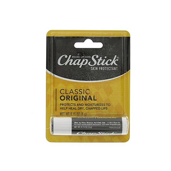 ChapStick Classic SkinProtectant/Sunscreen SPF 4 Original 0.15 oz. (Quantity of 12)