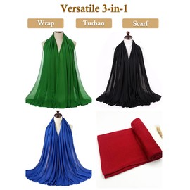 Nonbongoy 4PCS Head Wraps for Black Women Stretch Headwraps Super Soft Hair Wraps Turban Head Scarf for Braid Dreads Locs