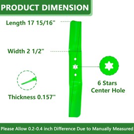 JYLEYJ (3 Pack) Mower Blade Replace 742-05056 942-05056 742-05056A 942-05056A Compatible with MTD Cub Cadet RZT-L54 XT1 XT2 XT2-GX54 Troy-Bilt Lawn Tractor 54 inch Deck
