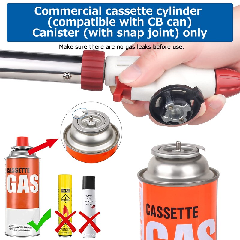 Sondiko Dual Flame Mode Butane Torch Head S516, Professional Grilling