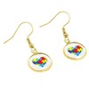 Autism Awareness Earrings Jewelry Autism Support Accessories (Drop Dangle Earring,