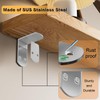 Alise 4Pcs Shelf Brackets White, Stainless Steel Floating Shelf Brackets