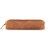 Londo Genuine Leather Zipper Pen, Pencil & Cosmetic Case (Camel)