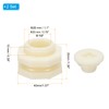 PATIKIL ABS Bulkhead Fitting G 1/2, 2 Pcs Double Threaded