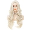 Siudus Light Blonde Curly Long Wigs for Women Middle Part