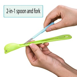 pickle forks 2 pieces Olive Spoon, pickle picker Jar Spoon and Fork Set, for Kitchen Olives Cans, Onions, Cucumbers, Slotted Spoon