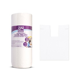 80-Pack Disposable Neck Tie Dental Bibs 20" X 24" - 2 Ply Waterproof Tattoo Bib - Sheet for Patients - Dentist or Medical Bib, White