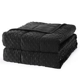 Mr. Sandman Weighted Blanket for Adults, Heavy Blanket for Woman,Man Sleeping/Calm, Soft and Cozy Weighted Throw Blankets, Machine Washable, 60 x 80in, 15 lbs, Black