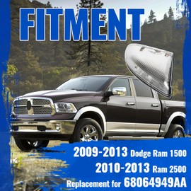 HECASA Left Turn Signal Light Compatible with 2009-2013 Dodge Ram 1500 2500 Front LH Driver Side Mirror Turn Signal Puddle LampClear Len Replacement for 68064949AA