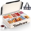Chilled Divided Serving Tray Snackle Box Container with Ice Pack