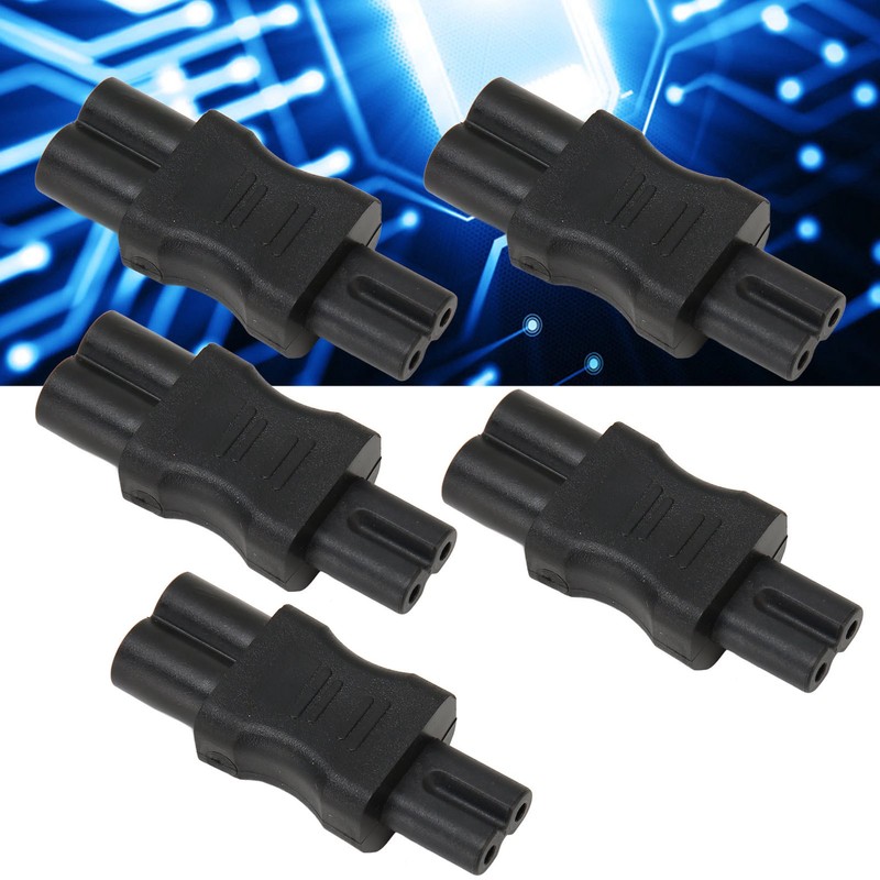 5Pcs IEC320 C6 to C7 Receptacle Connector Power Adapter Supply