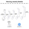 Longita Clear Belly Button Rings Plastic Belly Button Rings Plastic
