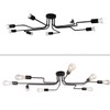 LynPon Industrial Ceiling Light Fixture Black Lighting Fixtures Metal Semi