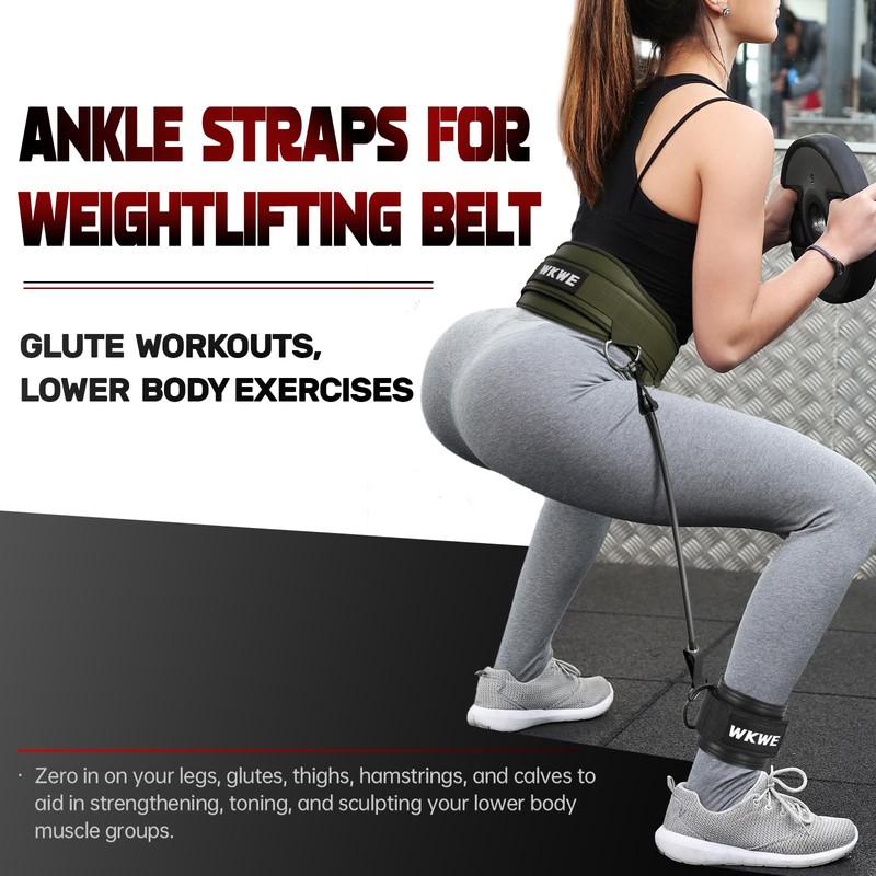 WKWE Weight Lifting Belt 3-In-1 Dip Belt Self-Locking With 40"