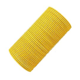 Indian Bollywood Fashion Handcrafted Metal Bangles for Women Indian Jewelry Wedding Bangles Set Golden Dots Glossy Bracelets Bridal Bangle Set Fashion Costume Jewelry Accessories for Women Set of 2.. (Yellow)