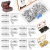 Rustark 20 Sets Silver Antique Small Box Hinges Right Latch
