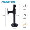 3/4" Industrial Pipe Shelf Brackets, Black Iron Wall Mounted DIY