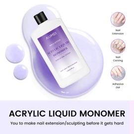 AIJIMEI Monomer acrylic nail liquid 120ml Acrylic Liquid Monomer Acrylic Professional Liquid Monomer Suitable for Acrylic Nail Extension Suitable for Beginners DIY Home Nail Salon Use