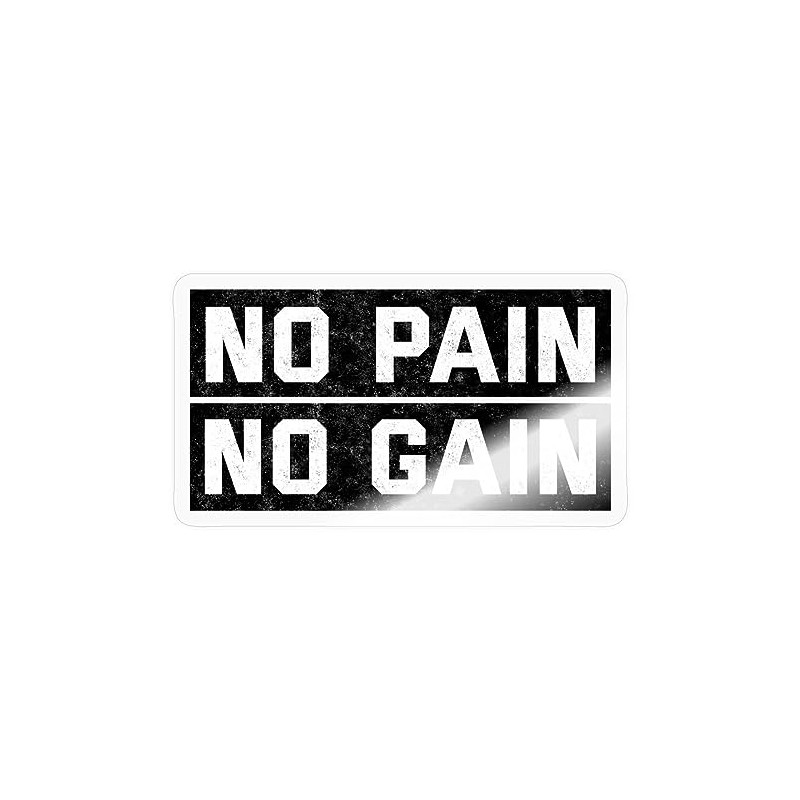 Spreadshirt No Pain No Gain Statement Sticker 10 x 10