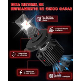 StoneBanks LED H4 HB2 9003 Faros para Delanteros, 320W 32000LM, 2 Unidades | Kit de Conversión, 900% Súper Brillante, Blanco 6500K, Luz Baja y Alta, F