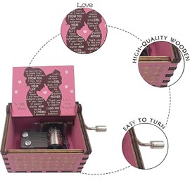 Music Box Birthday Gift for Mom from Daughter, You are My Sunshine Hand Crank Musical Box, Best Gifts for mom on Birthday, Mother’s Day, Christmas, Anniversary, Valentine