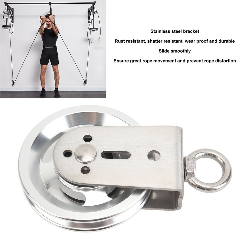 Cable Pulley Wheel Stainless Steel 360 Degree Rotation Traction Wheel