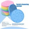Pack of 10 Face Wash Sponge, 10 mm Natural Cellulose