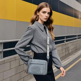 APHISON Crossbody Purse for Women，Small Crossbody Bags Trendy Vegan Leather Shoulder bag with Adjustable Strap and Tassel