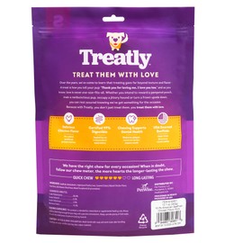 Treatly American Sourced Beefhide Rolls 4-5" Dog Chew Treats - Chicken Flavor, 10 Count/1 Pack