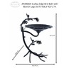 Zaer Ltd. Scallop Edge Metal Birdbath on Curved Branch Stand