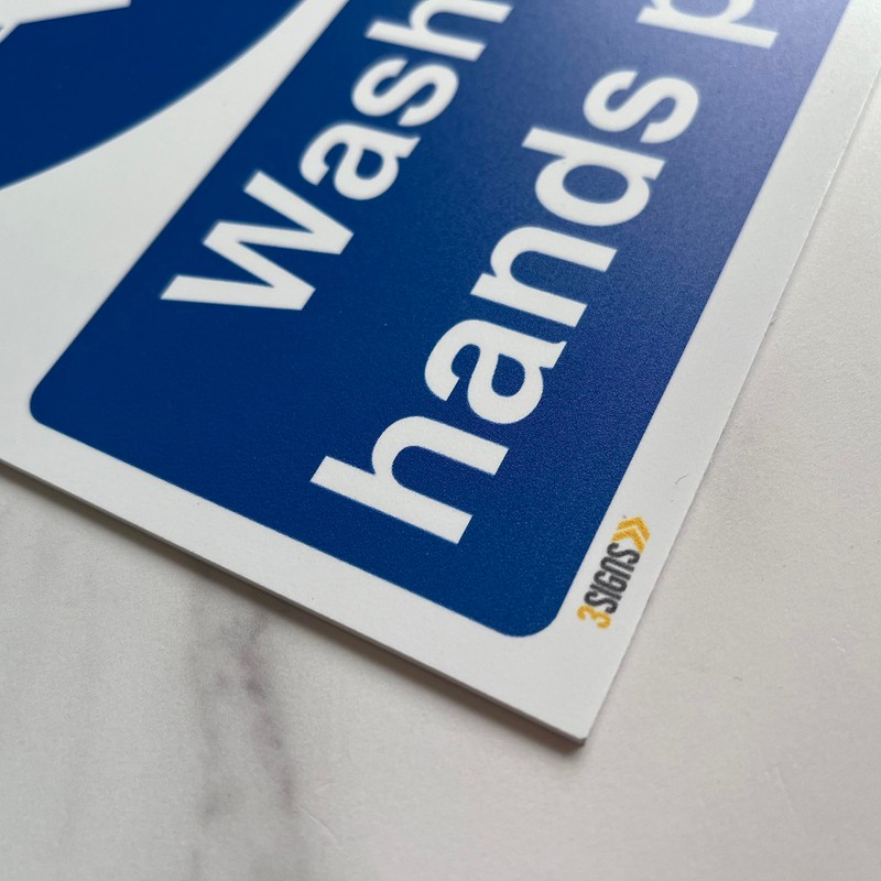 Wash your hands please Sign - A4 1 mm Rigid