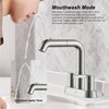 KENES Pull Down Bathroom Faucet with Sprayer, Brushed Nickel 4