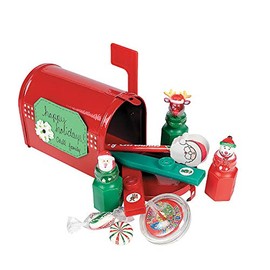 Fun Express Red Tinplate Mail Box - Kids Craft Activity Set, Creative Play Supplies